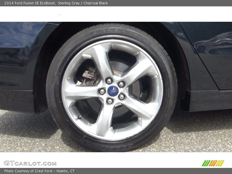 Sterling Gray / Charcoal Black 2014 Ford Fusion SE EcoBoost