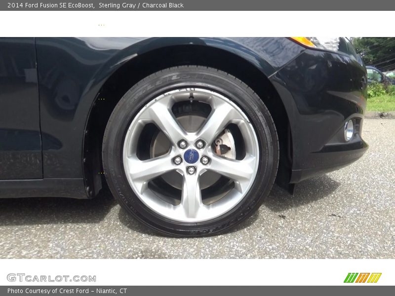 Sterling Gray / Charcoal Black 2014 Ford Fusion SE EcoBoost