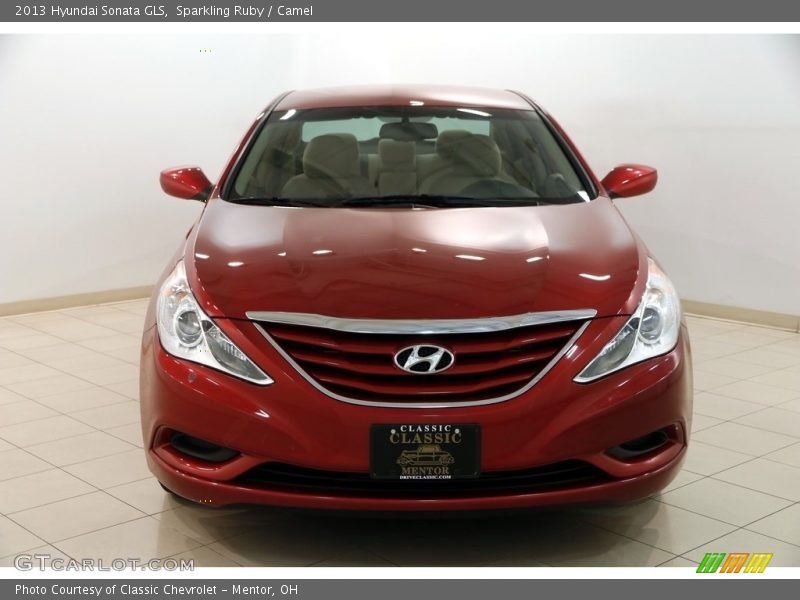 Sparkling Ruby / Camel 2013 Hyundai Sonata GLS