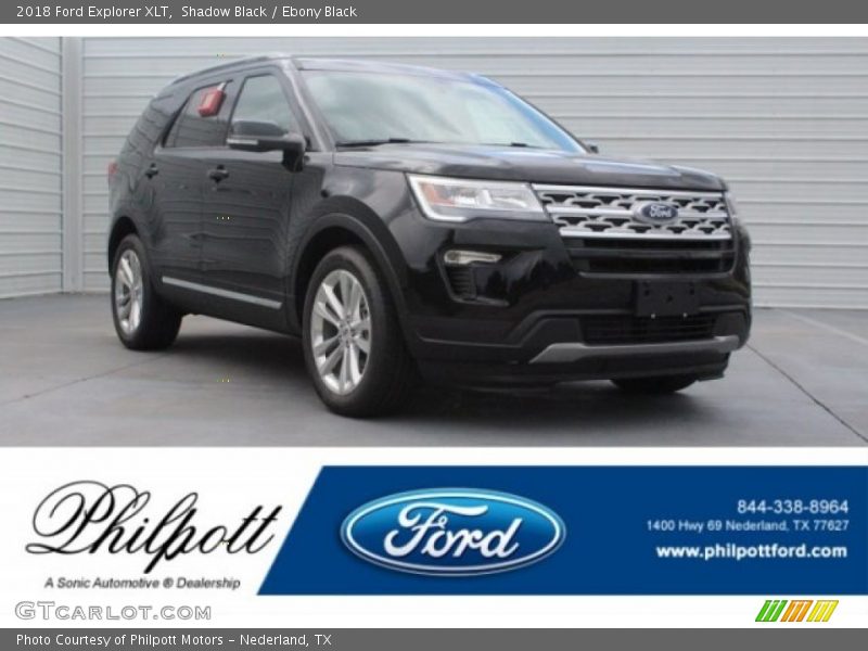 Shadow Black / Ebony Black 2018 Ford Explorer XLT