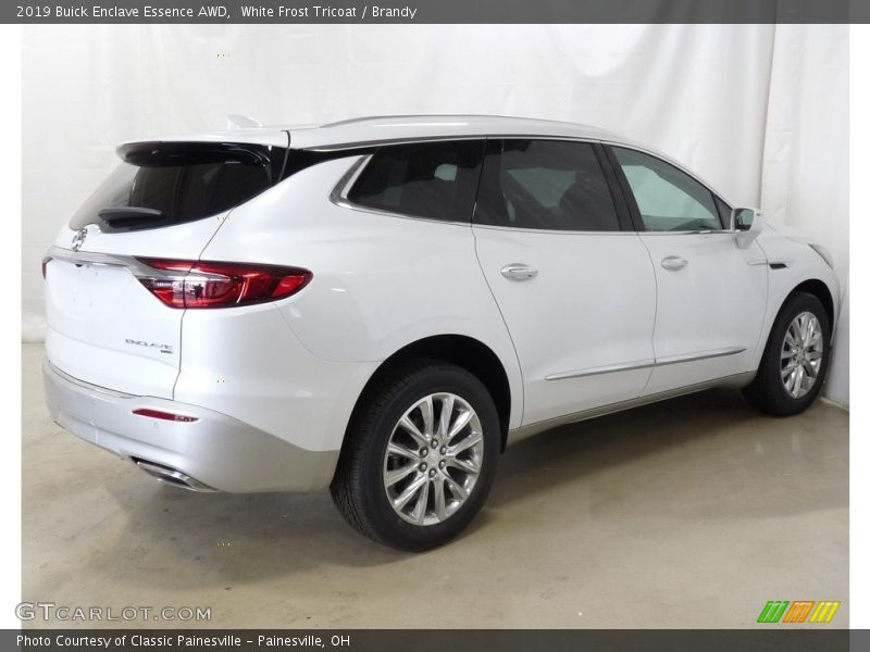 White Frost Tricoat / Brandy 2019 Buick Enclave Essence AWD