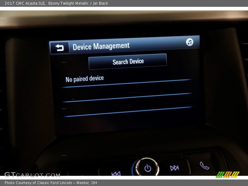 Ebony Twilight Metallic / Jet Black 2017 GMC Acadia SLE