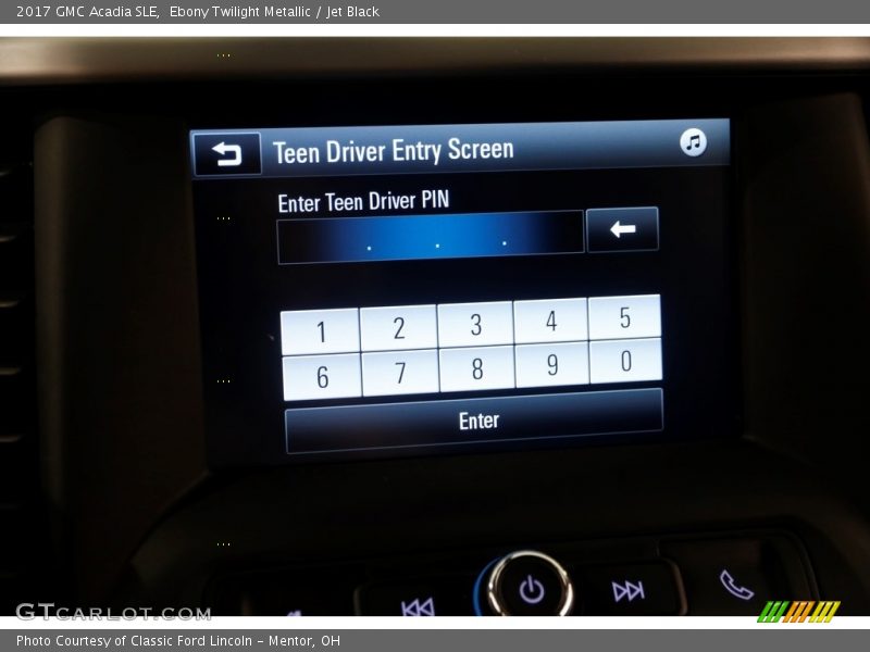Ebony Twilight Metallic / Jet Black 2017 GMC Acadia SLE