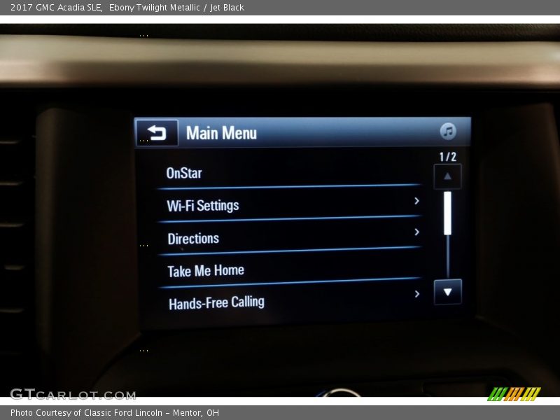 Ebony Twilight Metallic / Jet Black 2017 GMC Acadia SLE