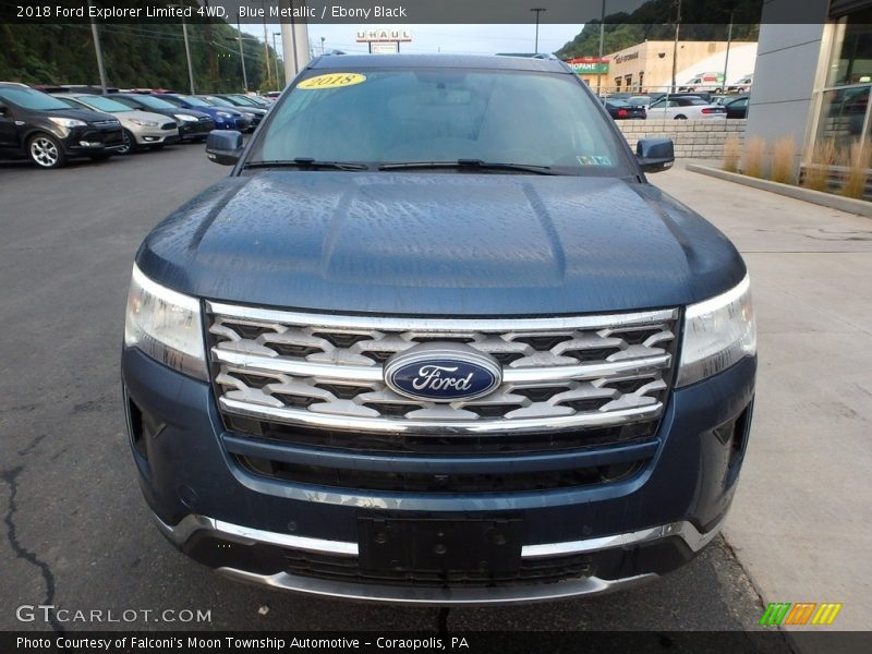 Blue Metallic / Ebony Black 2018 Ford Explorer Limited 4WD