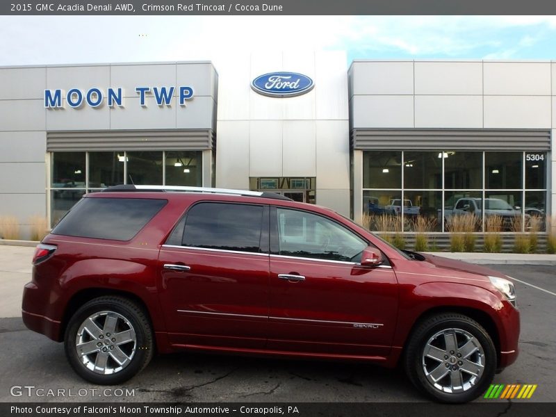 Crimson Red Tincoat / Cocoa Dune 2015 GMC Acadia Denali AWD