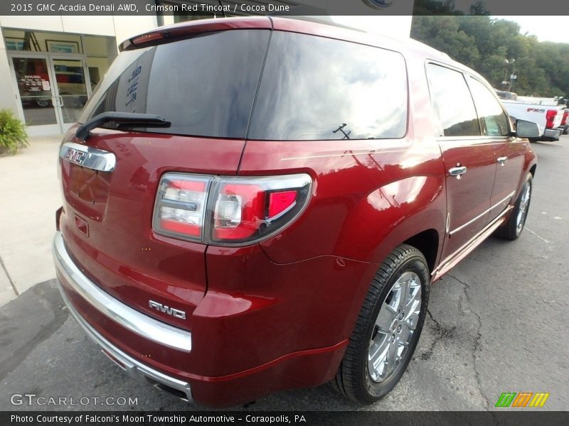 Crimson Red Tincoat / Cocoa Dune 2015 GMC Acadia Denali AWD