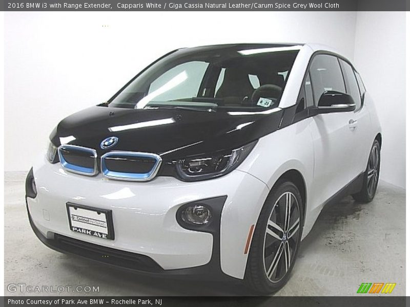 Capparis White / Giga Cassia Natural Leather/Carum Spice Grey Wool Cloth 2016 BMW i3 with Range Extender