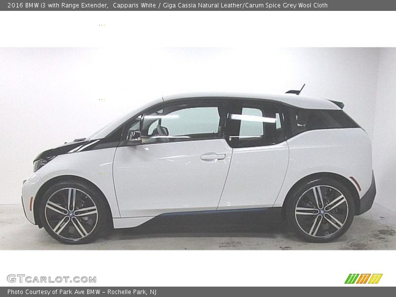 Capparis White / Giga Cassia Natural Leather/Carum Spice Grey Wool Cloth 2016 BMW i3 with Range Extender