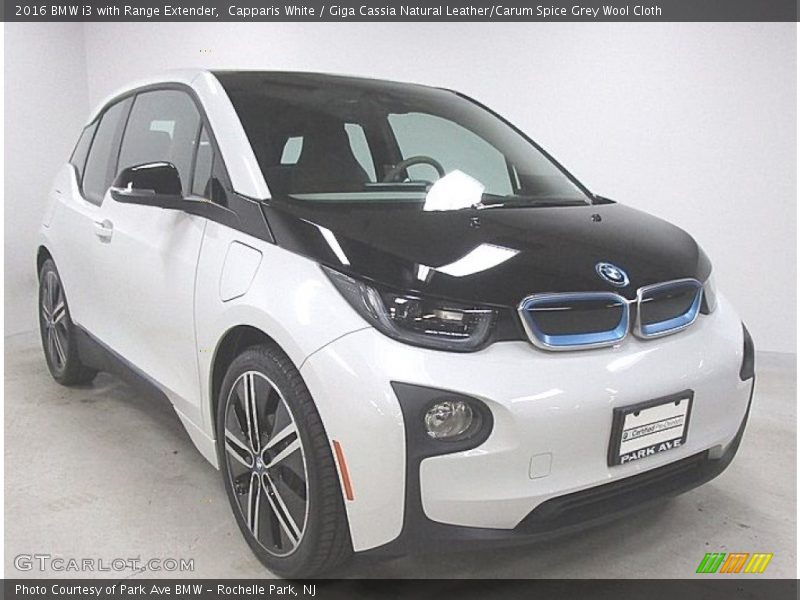 Capparis White / Giga Cassia Natural Leather/Carum Spice Grey Wool Cloth 2016 BMW i3 with Range Extender