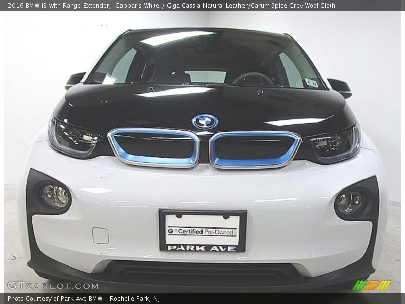 Capparis White / Giga Cassia Natural Leather/Carum Spice Grey Wool Cloth 2016 BMW i3 with Range Extender