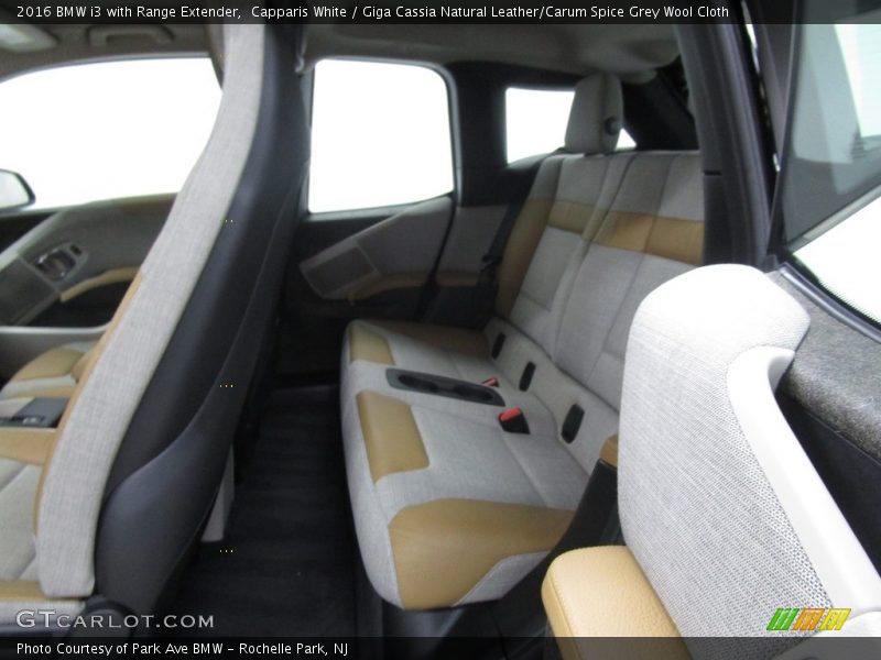 Capparis White / Giga Cassia Natural Leather/Carum Spice Grey Wool Cloth 2016 BMW i3 with Range Extender