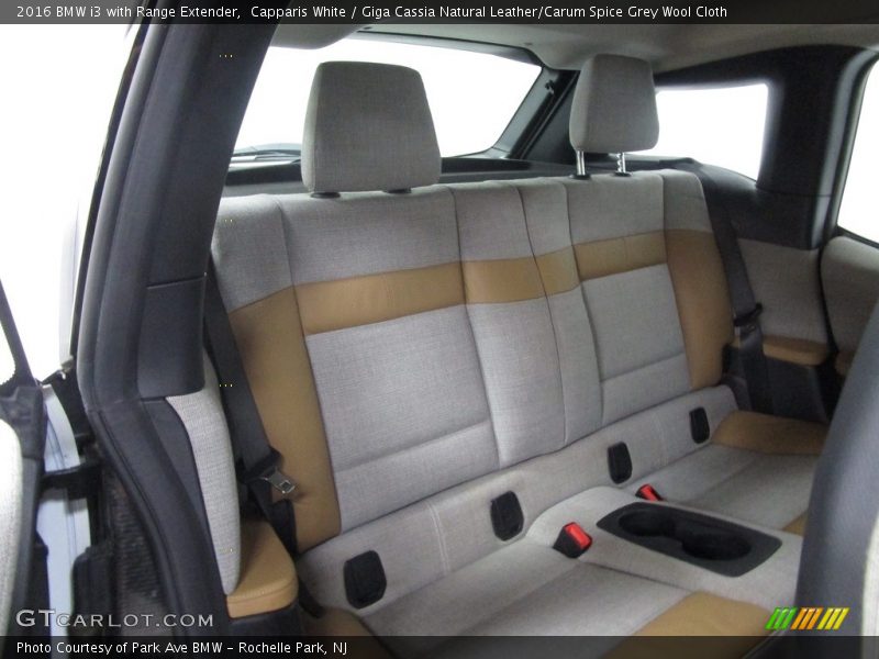 Capparis White / Giga Cassia Natural Leather/Carum Spice Grey Wool Cloth 2016 BMW i3 with Range Extender