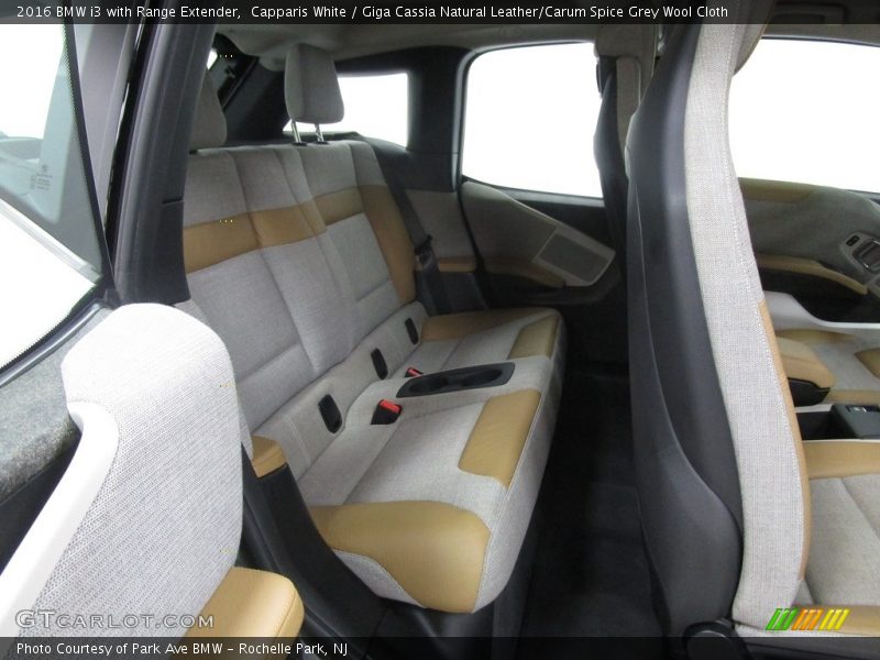 Capparis White / Giga Cassia Natural Leather/Carum Spice Grey Wool Cloth 2016 BMW i3 with Range Extender