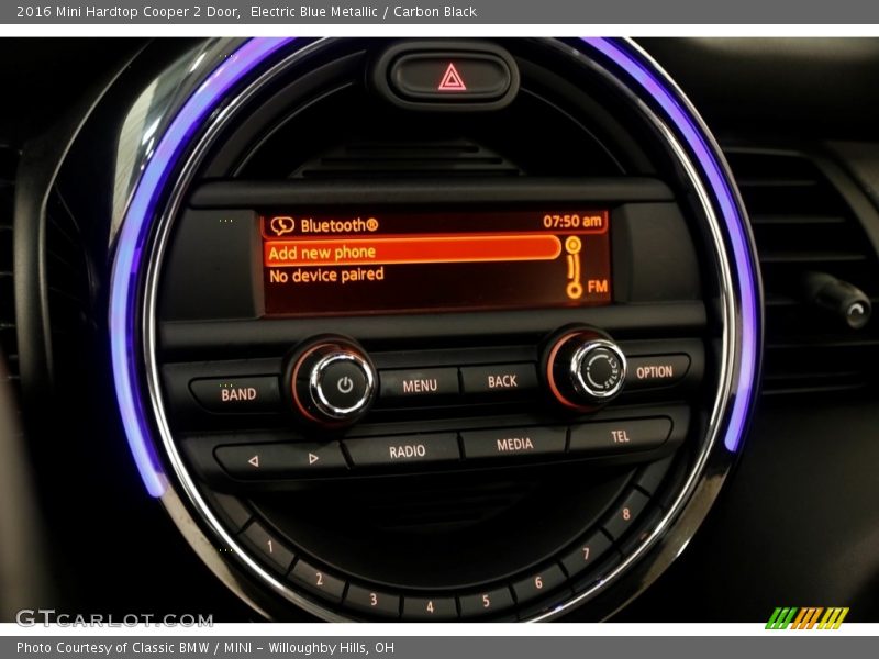 Electric Blue Metallic / Carbon Black 2016 Mini Hardtop Cooper 2 Door