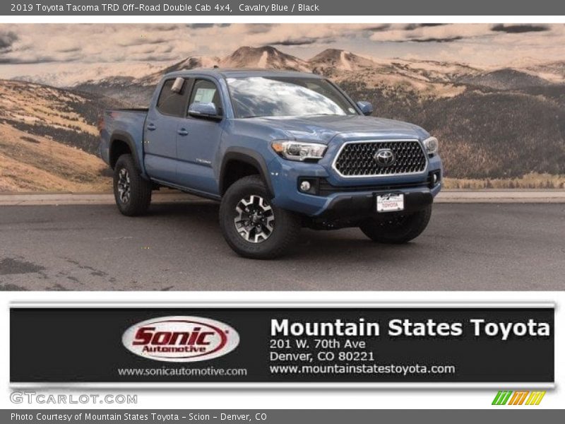 Cavalry Blue / Black 2019 Toyota Tacoma TRD Off-Road Double Cab 4x4