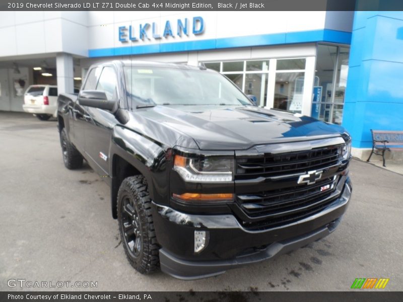 Black / Jet Black 2019 Chevrolet Silverado LD LT Z71 Double Cab 4x4 Midnight Edition