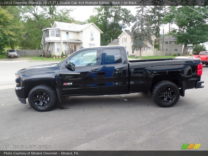 Black / Jet Black 2019 Chevrolet Silverado LD LT Z71 Double Cab 4x4 Midnight Edition