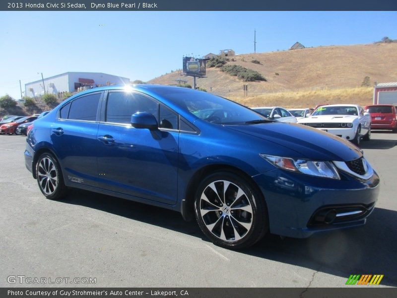 Dyno Blue Pearl / Black 2013 Honda Civic Si Sedan