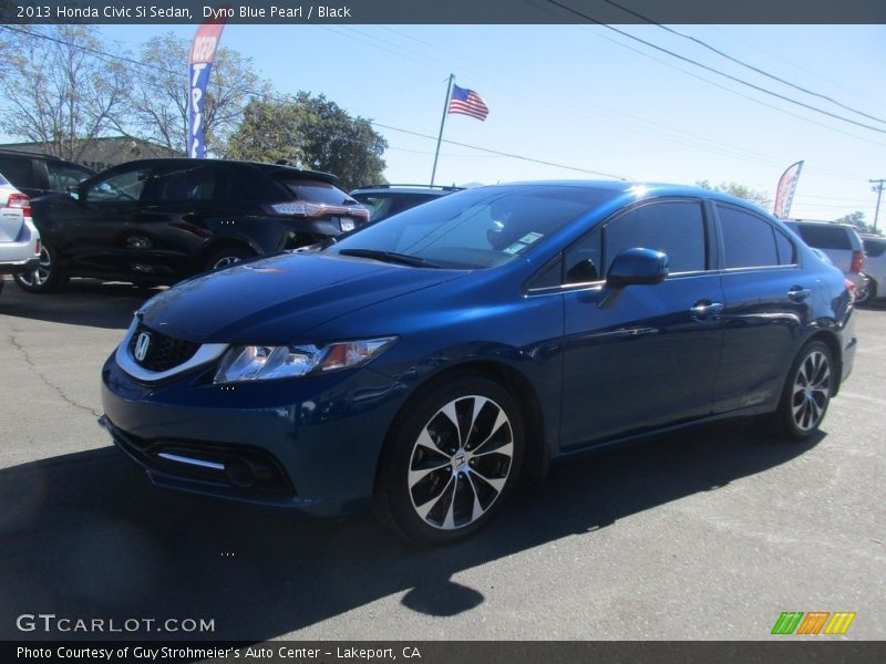 Dyno Blue Pearl / Black 2013 Honda Civic Si Sedan