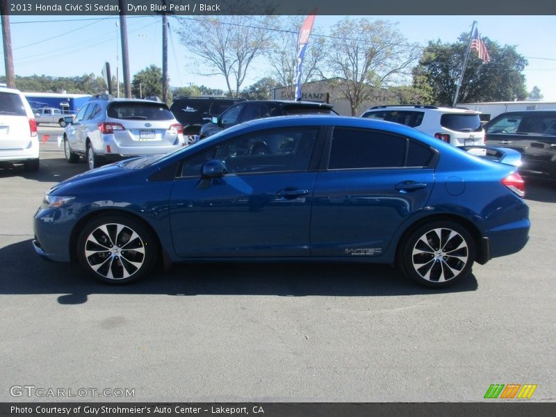 Dyno Blue Pearl / Black 2013 Honda Civic Si Sedan
