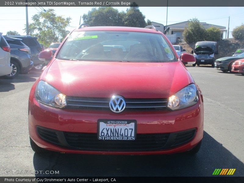 Tornado Red / Cornsilk Beige 2012 Volkswagen Jetta TDI SportWagen