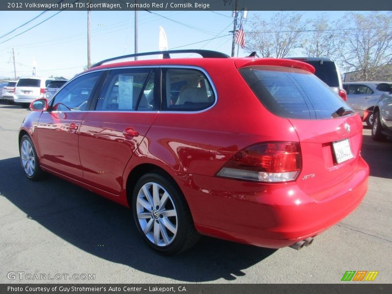 Tornado Red / Cornsilk Beige 2012 Volkswagen Jetta TDI SportWagen