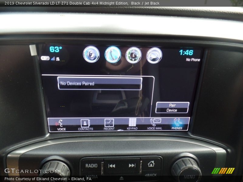 Black / Jet Black 2019 Chevrolet Silverado LD LT Z71 Double Cab 4x4 Midnight Edition