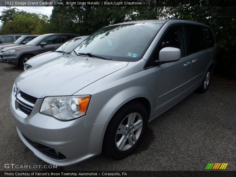 Bright Silver Metallic / Black/Light Graystone 2012 Dodge Grand Caravan Crew