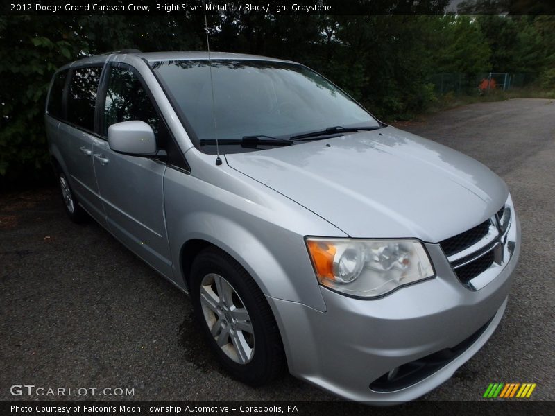 Bright Silver Metallic / Black/Light Graystone 2012 Dodge Grand Caravan Crew