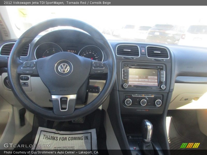Tornado Red / Cornsilk Beige 2012 Volkswagen Jetta TDI SportWagen