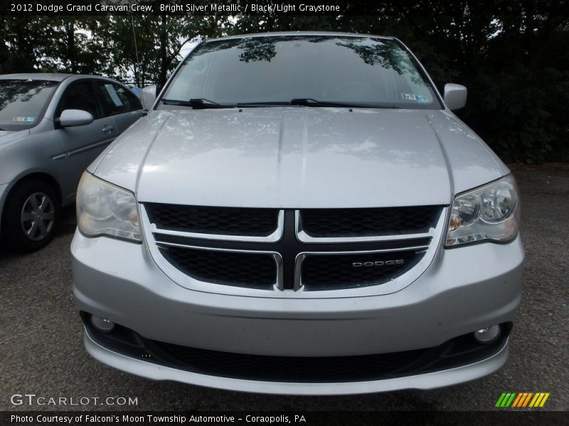 Bright Silver Metallic / Black/Light Graystone 2012 Dodge Grand Caravan Crew