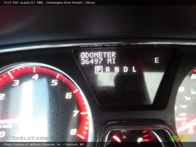 Champagne Silver Metallic / Ebony 2015 GMC Acadia SLT AWD