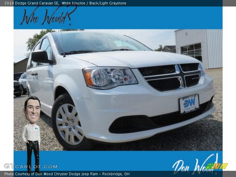 White Knuckle / Black/Light Graystone 2019 Dodge Grand Caravan SE