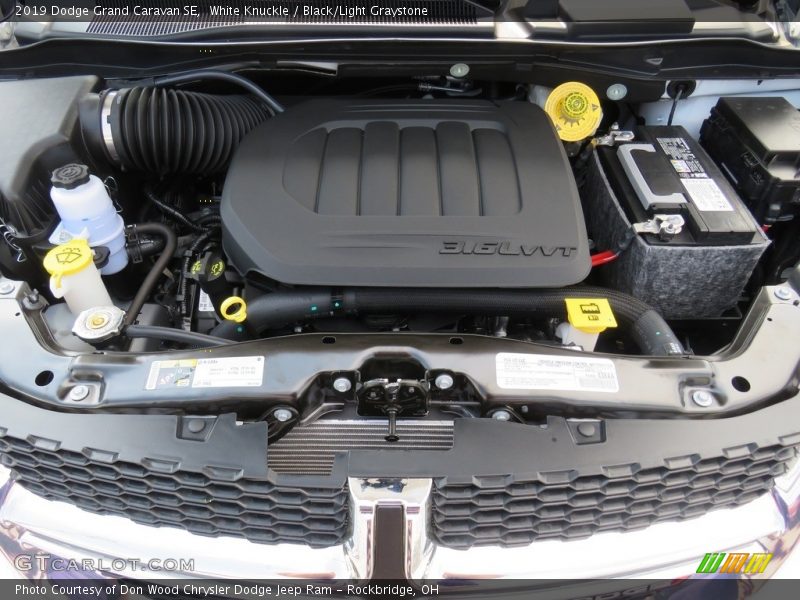 White Knuckle / Black/Light Graystone 2019 Dodge Grand Caravan SE