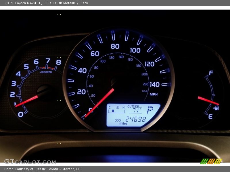 Blue Crush Metallic / Black 2015 Toyota RAV4 LE