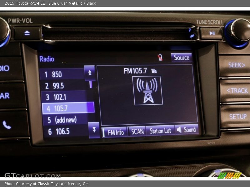 Blue Crush Metallic / Black 2015 Toyota RAV4 LE