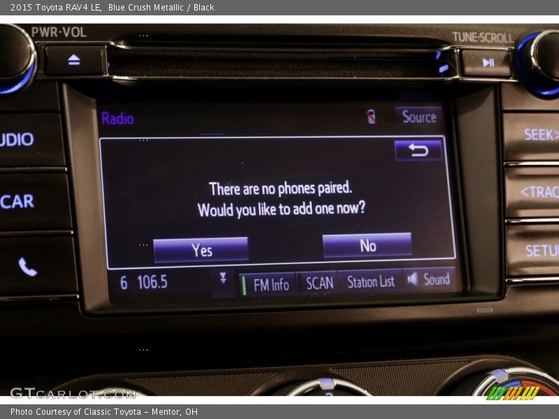 Blue Crush Metallic / Black 2015 Toyota RAV4 LE