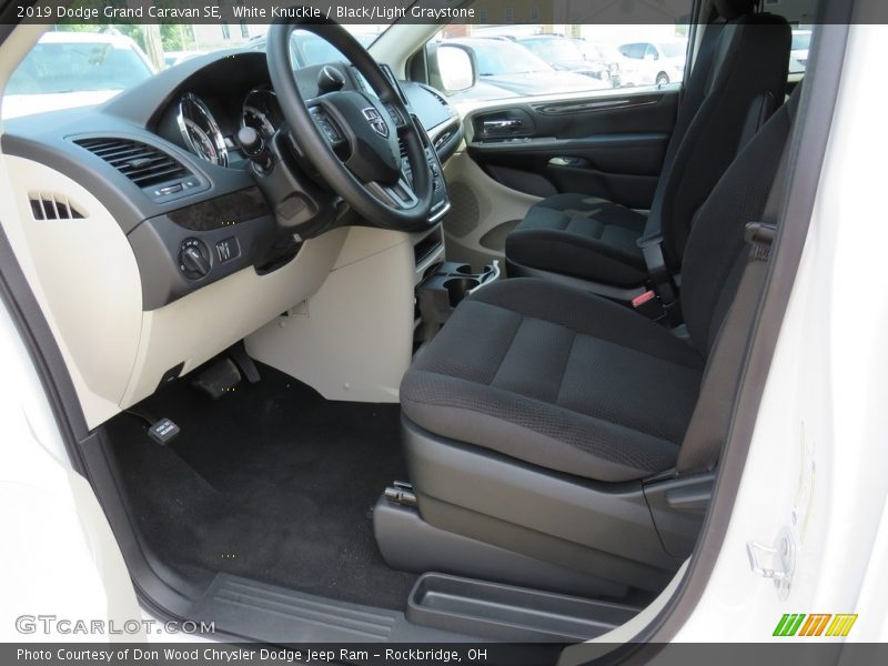 White Knuckle / Black/Light Graystone 2019 Dodge Grand Caravan SE