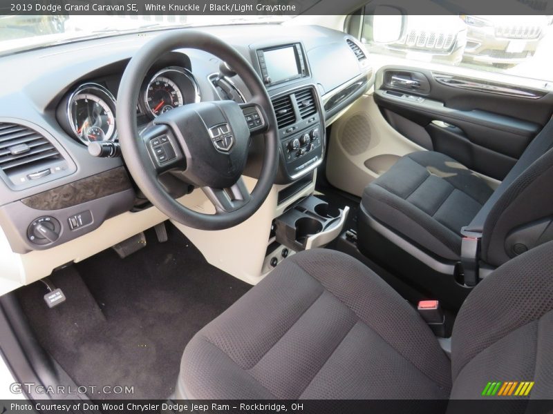 White Knuckle / Black/Light Graystone 2019 Dodge Grand Caravan SE