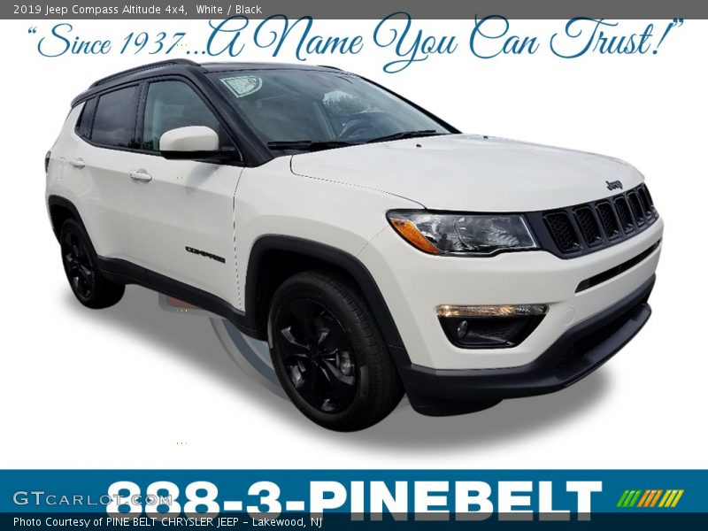 White / Black 2019 Jeep Compass Altitude 4x4