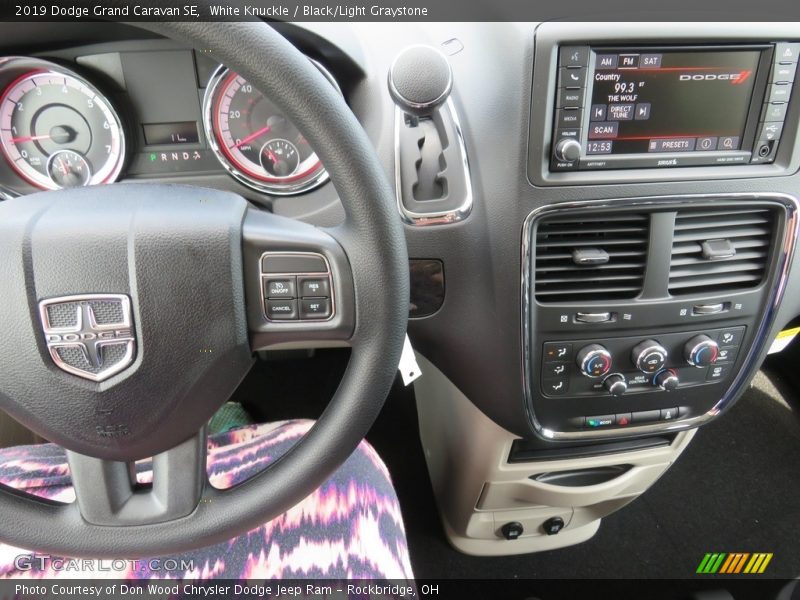 White Knuckle / Black/Light Graystone 2019 Dodge Grand Caravan SE