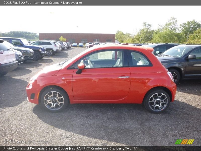 Luminosa Orange / Ivory (Avorio) 2018 Fiat 500 Pop