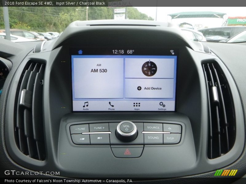 Ingot Silver / Charcoal Black 2018 Ford Escape SE 4WD