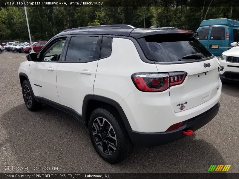 White / Black/Ruby 2019 Jeep Compass Trailhawk 4x4