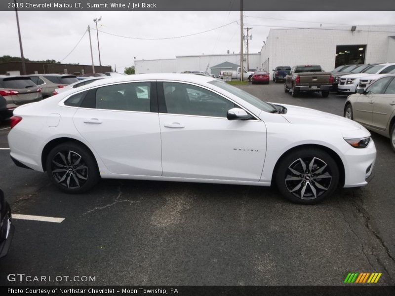 Summit White / Jet Black 2018 Chevrolet Malibu LT