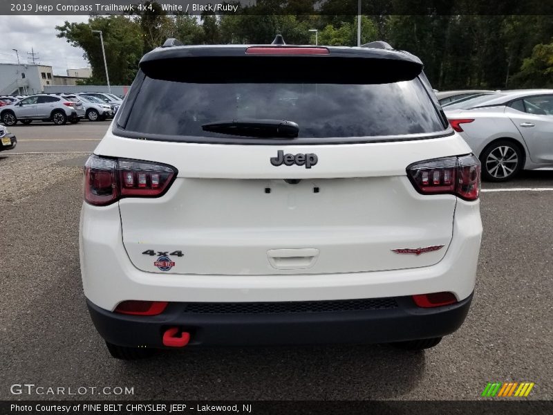 White / Black/Ruby 2019 Jeep Compass Trailhawk 4x4