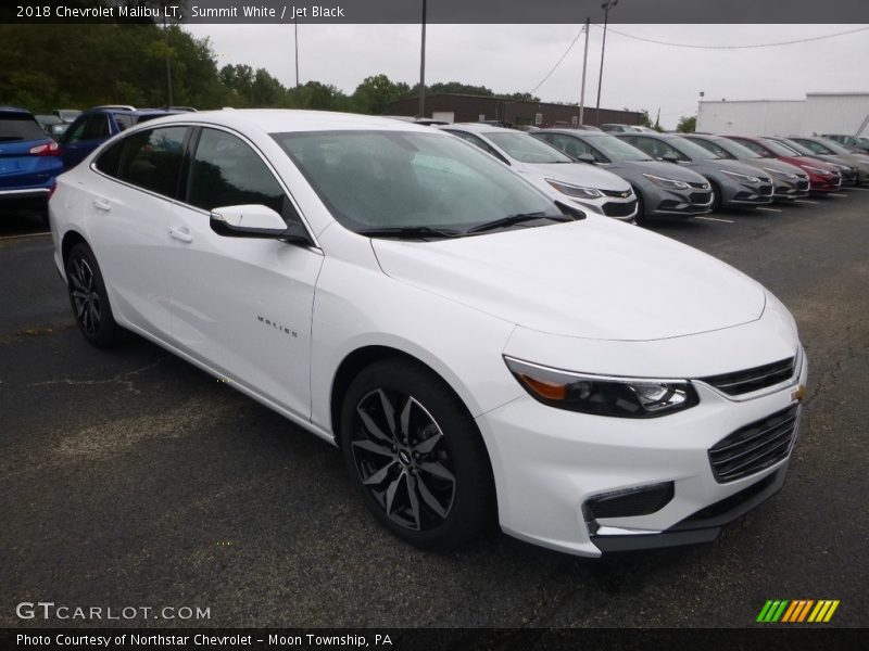 Summit White / Jet Black 2018 Chevrolet Malibu LT