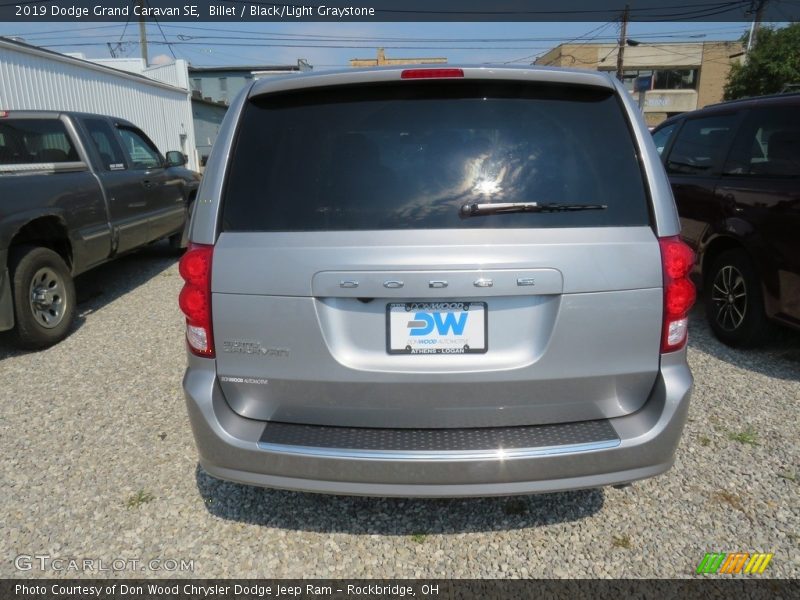 Billet / Black/Light Graystone 2019 Dodge Grand Caravan SE