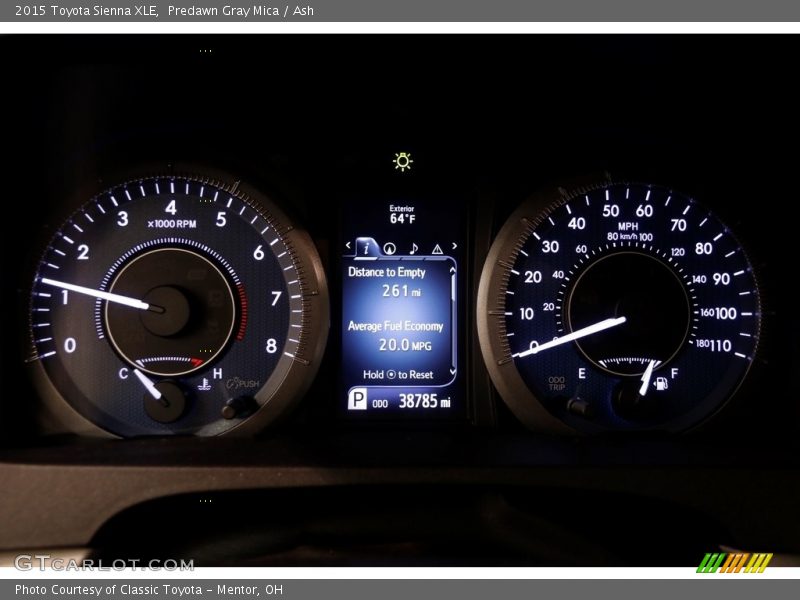 Predawn Gray Mica / Ash 2015 Toyota Sienna XLE